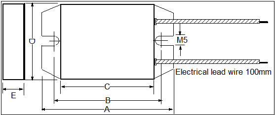Low Profile Metal Clad Resistor drawing